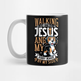 Jesus and dog - Kerry Beagle Mug